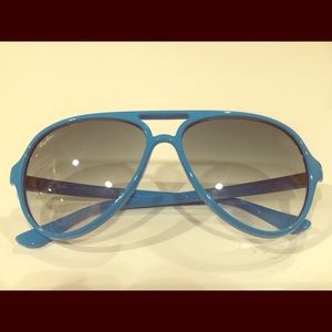 Ray Ban Turquoise Plastic Aviator Sunglasses